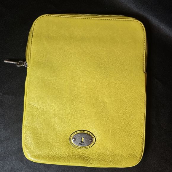 Yellow and Brown Floral Tablet Case - Picture 2 of 3